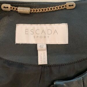 Escada sport black leather jacket. Size 42. Good condition.